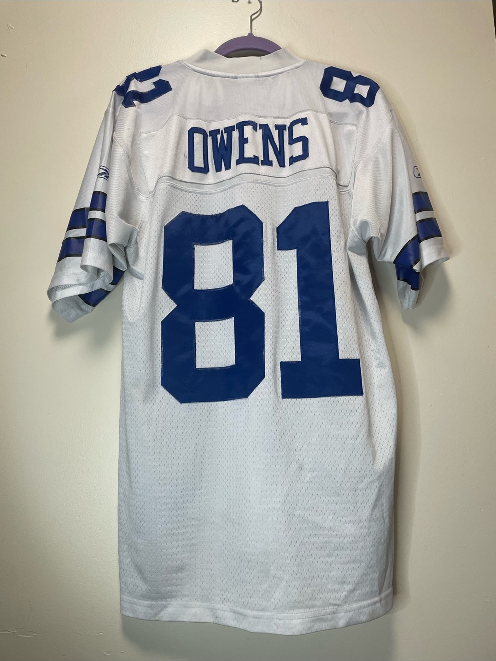 Vintage Reebok Terrell Owens Dallas Cowboys Jersey - Size Medium - White 81